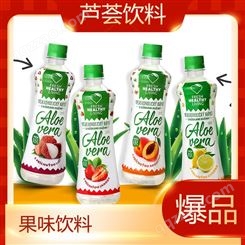 柠檬荔枝草莓黄桃味芦荟饮料（无糖）500mL新鲜果源