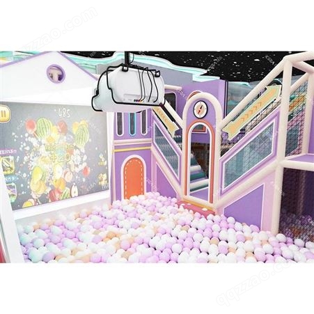 奇乐室内亲子运娱中心儿童乐园淘气堡定制 球池互动投影