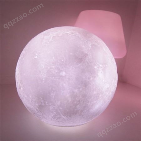 智能个性网红3d打印月球灯usb充电创意小夜灯led月亮灯可爱床头灯