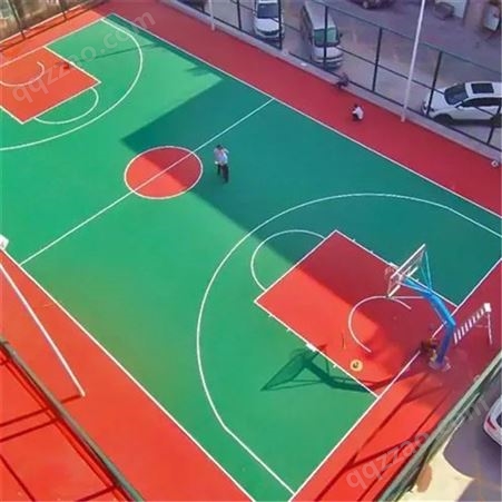 新国标硅pu篮球场 弹性好耐磨抗氧化 高弹防滑 校园小区楼下球场