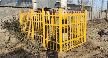 预埋玻璃钢围栏 电力工程用绝缘围栏 黄色环氧树脂栏杆