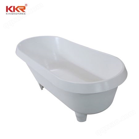KKR 独立浴缸 家用公寓型一体式透明亚克力人造石浴缸酒店浴缸