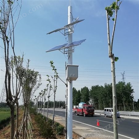 希科太阳能监控立杆 户外道路交通视频4G监控杆供电系统信号灯杆