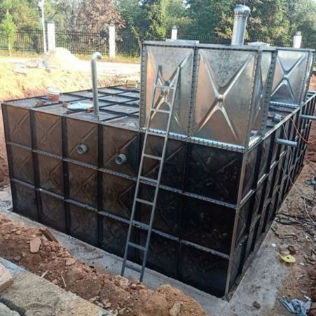 地埋式箱泵一体化消防给水泵站 BDF耐蚀涂覆板水箱抗浮无浮无底板