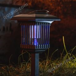 跨境太阳能灭蚊灯 花园庭院草坪驱蚊灯户外防水LED紫光杀虫灯具