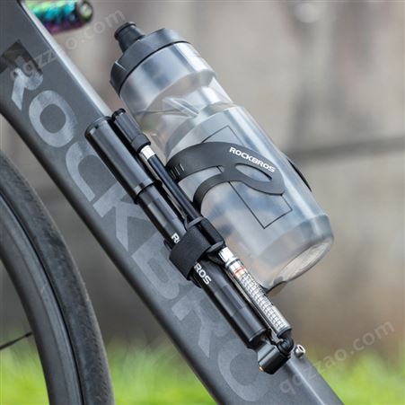 洛克兄弟自行车打气筒便携高压迷你公路车篮球家用带气压表充气泵