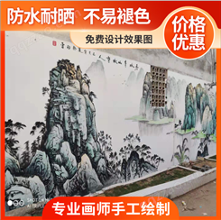 农村建设红色墙绘 专业画师团队 乡村振兴文化墙彩绘 防水耐晒