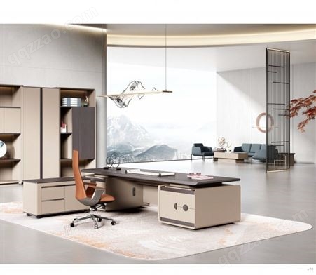 品盛新中式办公室办公桌椅组合班台老板桌经理桌1.6米3.2米