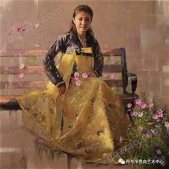 朝鲜画 朝鲜油画价格 黄哲（功勋艺术家）《初秋》130x130