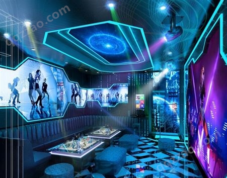全息投影 派对酒吧设计 巨幕光影KTV　沉浸式空间设计