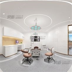 口腔诊所设计装修装潢门头牙科室内效果图施工图