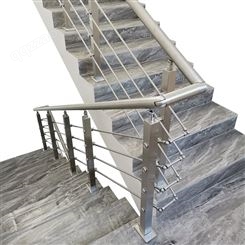 不锈钢立柱定制 家装楼梯扶手护栏 户外阳台304方管拉丝