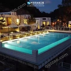 山东枣庄钢板游泳池厂,酒店泳池多少钱,家用无边际游泳池价格,伊贝莎
